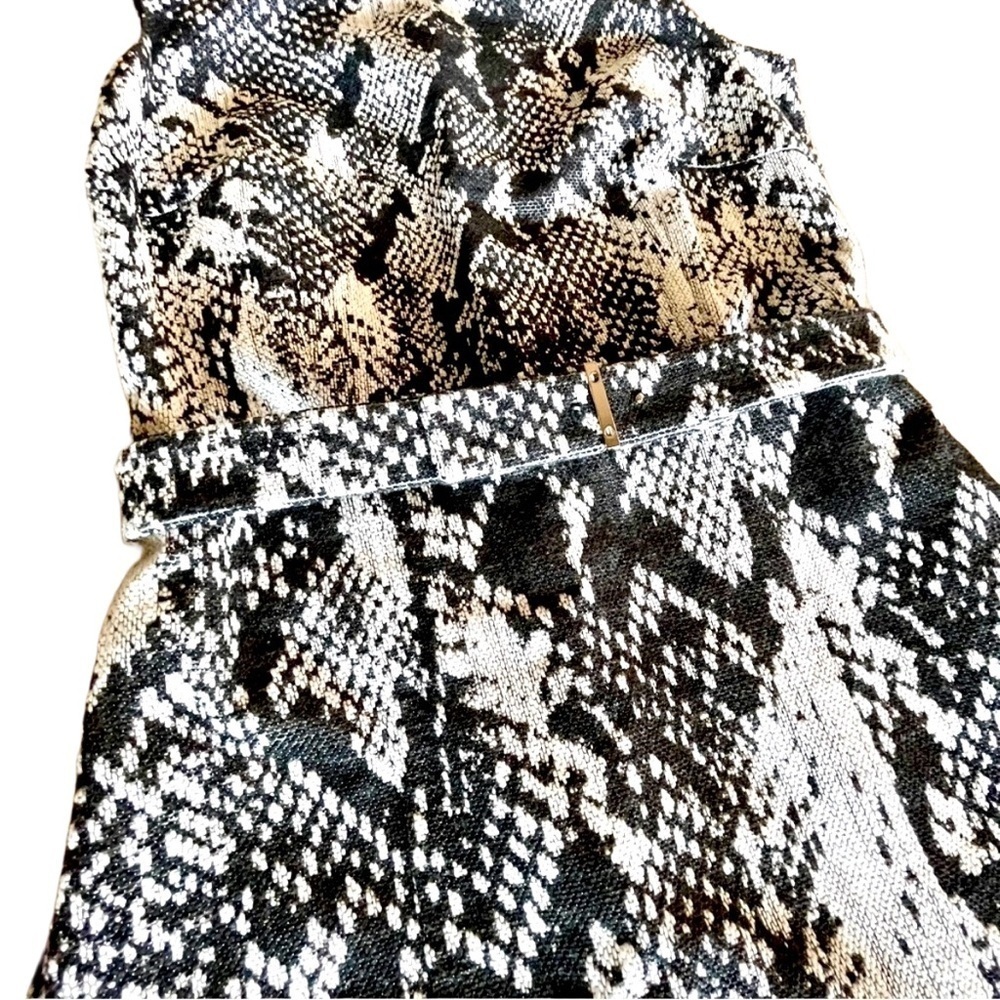 Hugo Boss Daneki Snakeskin Jacquard A-Line Dress Size 4 - Picture 3 of 10